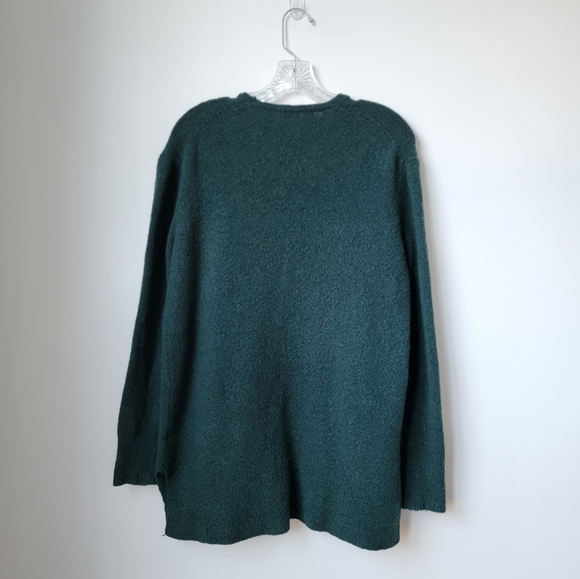 Madewell Merino Blend Walker Open Front Cardigan Green Forest Size Small - Picture 11 of 12